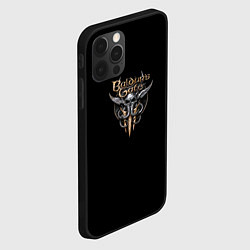 Чехол для iPhone 12 Pro Max Baldurs gate logo, цвет: 3D-черный — фото 2