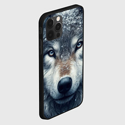 Чехол для iPhone 12 Pro Max Морда волка - взгляд, цвет: 3D-черный — фото 2