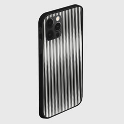 Чехол для iPhone 12 Pro Max Серые вертикальные линии, цвет: 3D-черный — фото 2
