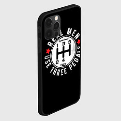 Чехол для iPhone 12 Pro Max Real man uses three pedals, цвет: 3D-черный — фото 2
