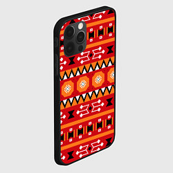 Чехол для iPhone 12 Pro Max Этническая геометрия в ярких цветах, цвет: 3D-черный — фото 2