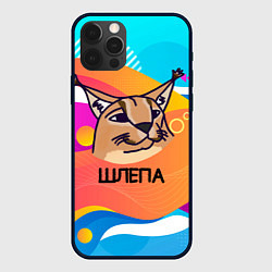 Чехол для iPhone 12 Pro Max Нарисованный кот Шлепа pop art, цвет: 3D-черный
