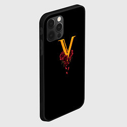 Чехол для iPhone 12 Pro Max Valentinos logo Cyberpunk, цвет: 3D-черный — фото 2