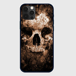 Чехол для iPhone 12 Pro Max Wood skull, цвет: 3D-черный