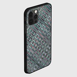 Чехол для iPhone 12 Pro Max Тёмный бирюзовый текстурированный, цвет: 3D-черный — фото 2