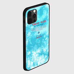 Чехол для iPhone 12 Pro Max Tokyo: tie-dye azure, цвет: 3D-черный — фото 2