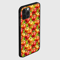 Чехол для iPhone 12 Pro Max Вкусные яблоки паттерн, цвет: 3D-черный — фото 2