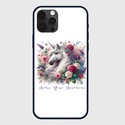 Чехол для iPhone 12 Pro Max Мечтай цвети вдохновляй, цвет: 3D-черный
