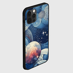 Чехол для iPhone 12 Pro Max Космический пэчворк - нейросеть, цвет: 3D-черный — фото 2