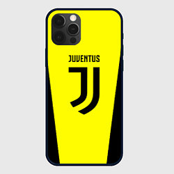 Чехол для iPhone 12 Pro Max Juventus sport geometry yellow, цвет: 3D-черный