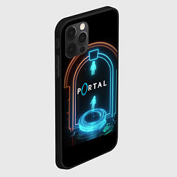 Чехол для iPhone 12 Pro Max Portal neon style logo, цвет: 3D-черный — фото 2