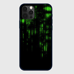 Чехол для iPhone 12 Pro Max Геометрический эффект матрицы, цвет: 3D-черный