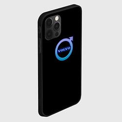 Чехол для iPhone 12 Pro Max Volvo neon logo, цвет: 3D-черный — фото 2