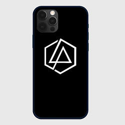 Чехол для iPhone 12 Pro Max Linkin park logo white, цвет: 3D-черный