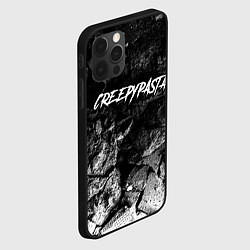Чехол для iPhone 12 Pro Max CreepyPasta black graphite, цвет: 3D-черный — фото 2