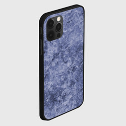 Чехол для iPhone 12 Pro Max Абстракция - синий лёд, цвет: 3D-черный — фото 2
