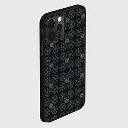 Чехол для iPhone 12 Pro Max Орнамент из компаса вегвизир и узла оберега, цвет: 3D-черный — фото 2