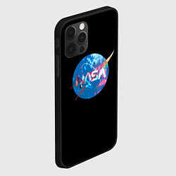 Чехол для iPhone 12 Pro Max NASA космическое лого, цвет: 3D-черный — фото 2