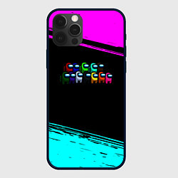 Чехол iPhone 12 Pro Max Among us neon colors