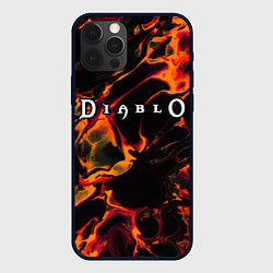 Чехол для iPhone 12 Pro Max Diablo red lava, цвет: 3D-черный