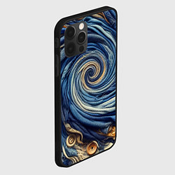 Чехол для iPhone 12 Pro Max Воронка из джинсы и пуговиц - нейросеть, цвет: 3D-черный — фото 2