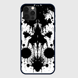 Чехол для iPhone 12 Pro Max Psychedelic Rorschach test - ai art, цвет: 3D-черный