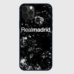 Чехол для iPhone 12 Pro Max Real Madrid black ice, цвет: 3D-черный