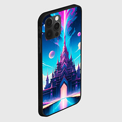Чехол для iPhone 12 Pro Max Сказочный город - пейзаж, цвет: 3D-черный — фото 2