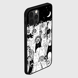 Чехол для iPhone 12 Pro Max Коты с креативными хвостами, цвет: 3D-черный — фото 2
