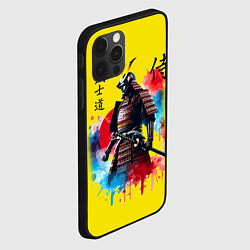 Чехол для iPhone 12 Pro Max Японский самурай - акварель Япония, цвет: 3D-черный — фото 2