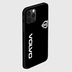 Чехол для iPhone 12 Pro Max Volvo white logo auto, цвет: 3D-черный — фото 2