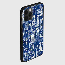 Чехол для iPhone 12 Pro Max Маски туземные абстракция, цвет: 3D-черный — фото 2