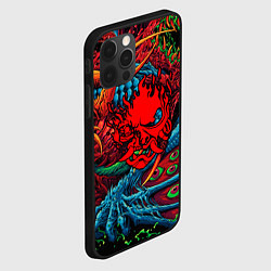 Чехол для iPhone 12 Pro Max Samurai logo cyberpunk, цвет: 3D-черный — фото 2