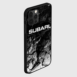 Чехол для iPhone 12 Pro Max Subaru black graphite, цвет: 3D-черный — фото 2