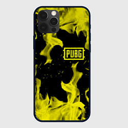 Чехол iPhone 12 Pro Max PUBG жёлтый огонь