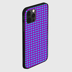 Чехол для iPhone 12 Pro Max Паттерн кругов и ромбов, цвет: 3D-черный — фото 2