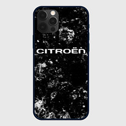 Чехол для iPhone 12 Pro Max Citroen black ice, цвет: 3D-черный