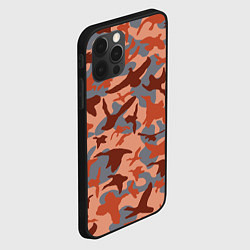 Чехол для iPhone 12 Pro Max Камуфляж птицы, цвет: 3D-черный — фото 2