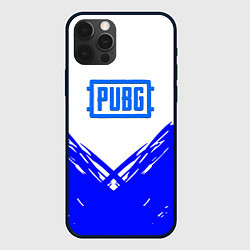 Чехол для iPhone 12 Pro Max PUBG синие краски, цвет: 3D-черный