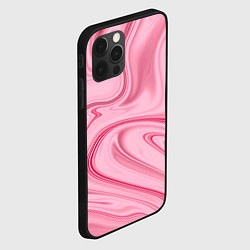 Чехол для iPhone 12 Pro Max Розовые разводы, цвет: 3D-черный — фото 2