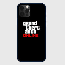 Чехол для iPhone 12 Pro Max GTA online logo, цвет: 3D-черный