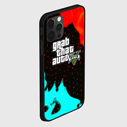 Чехол для iPhone 12 Pro Max GTA 5 огненный стиль паттерн, цвет: 3D-черный — фото 2