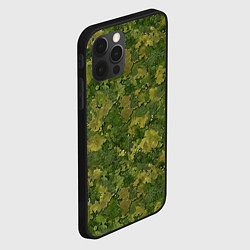Чехол для iPhone 12 Pro Max Камуфляж летний мох, цвет: 3D-черный — фото 2