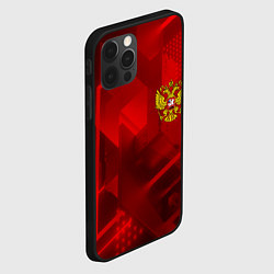 Чехол для iPhone 12 Pro Max Россия герб текстура, цвет: 3D-черный — фото 2