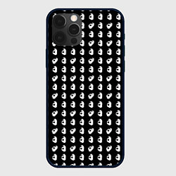 Чехол для iPhone 12 Pro Max Все ОК паттерн знак, цвет: 3D-черный