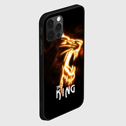 Чехол для iPhone 12 Pro Max Lion fire King, цвет: 3D-черный — фото 2