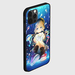 Чехол для iPhone 12 Pro Max Джели - медуза не умеет плавать в ночи, цвет: 3D-черный — фото 2