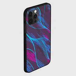Чехол для iPhone 12 Pro Max Абстракция геометрических линий, цвет: 3D-черный — фото 2