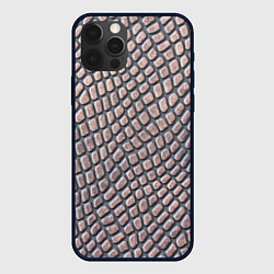 Чехол для iPhone 12 Pro Max Кожаный принт, цвет: 3D-черный