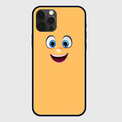 Чехол для iPhone 12 Pro Max Эмоция радости - лицо крупное, цвет: 3D-черный